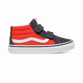 Gyerek Vans 2-Tone Sk8-Mid Reissue V Magasszárú Cipő VA4857302 Piros Sötét Kék/Fehér